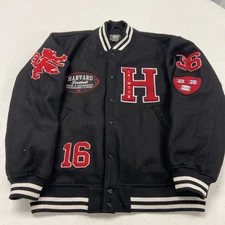 Stall Dean Harvard University Varsity Collection Crimson Black Jacket 2XL