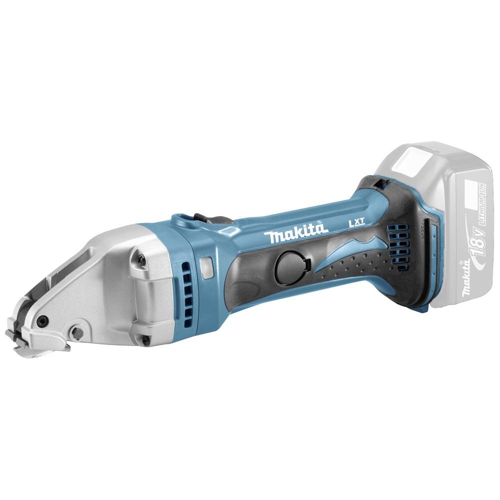 Cisaille à tôle Makita DJS161Z avec double couteau central pour découpe d'acier 1.6mm