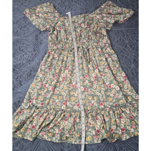 Flutter sleeve floral dress Size M - Picture 5 of 6