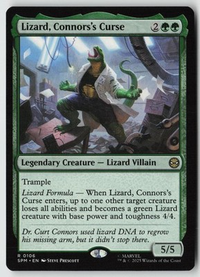 Lizard, Connors's Curse 106 Rare Marvel's Spider-Man Magic: The Gathering NM
