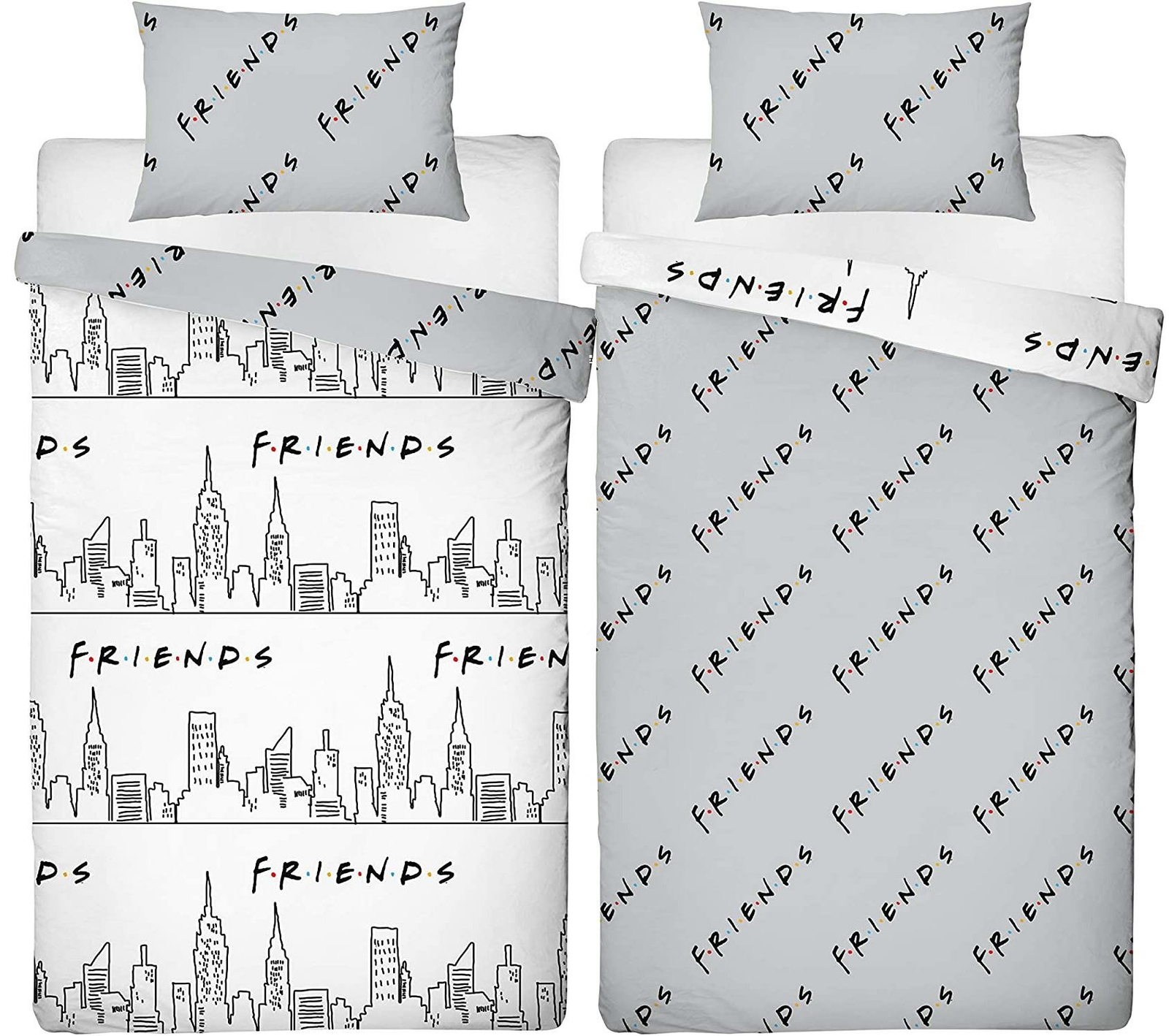 Friends TV Show Scene Single Duvet Cover Reversible Bedding Set Manhattan
