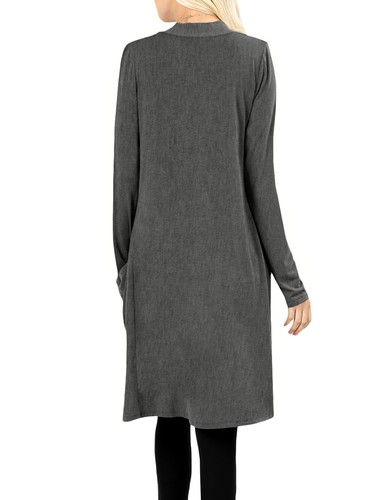 NE PEOPLE Damen Basic Langarm vorne offen lässig Taschen Cardigan NEUJ1440 - Bild 12 von 125