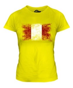 Peru Bandiera Effetto Consumato T Shirt Da Donna Maglia Calcio Peruviana Regalo Ebay