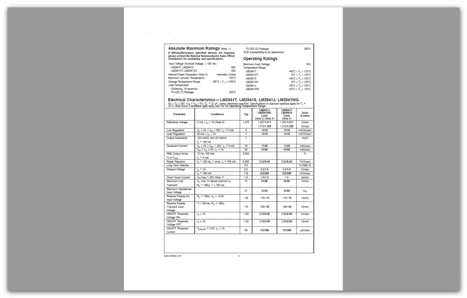 LM2941CS NSC 1A Low Dropout Adjustable Regulator TO-263-5 2PCS - Image 4 of 4
