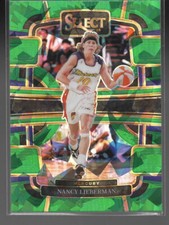 2024 Panini WNBA Select #96 Nancy Liberman Concourse Green Cracked Ice