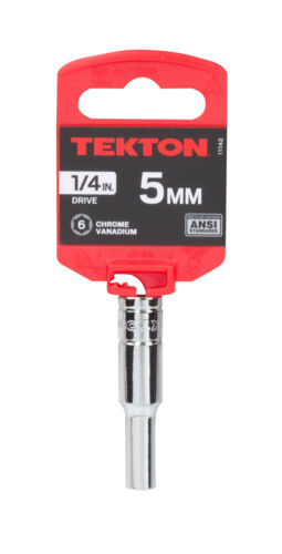 TEKTON 11142 1/4-Inch by 5 mm Deep Socket, Cr-V, 6-Point - Picture 3 of 3