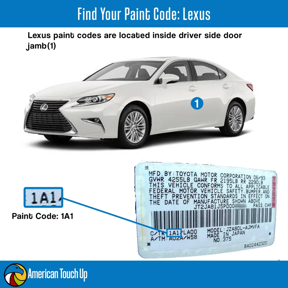 LEXUS Genuine OEM Automotive Touch Up Paint Spray KITS *SELECT YOUR COLOR* Foto 2 de 4