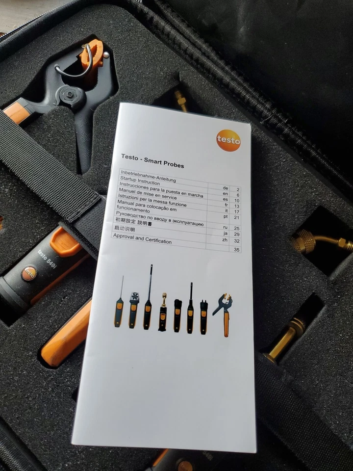 TESTO SMART PROBE KIT WIRELESS BLUETOOTH HVAC TEST KIT 549i AND 115i SET W/ CASE - Image 3 of 3