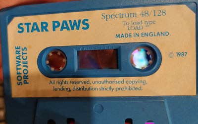 Star Paws (Software Projects 1987) Spectrum ZX (Tape) working Classic 8-bit Game