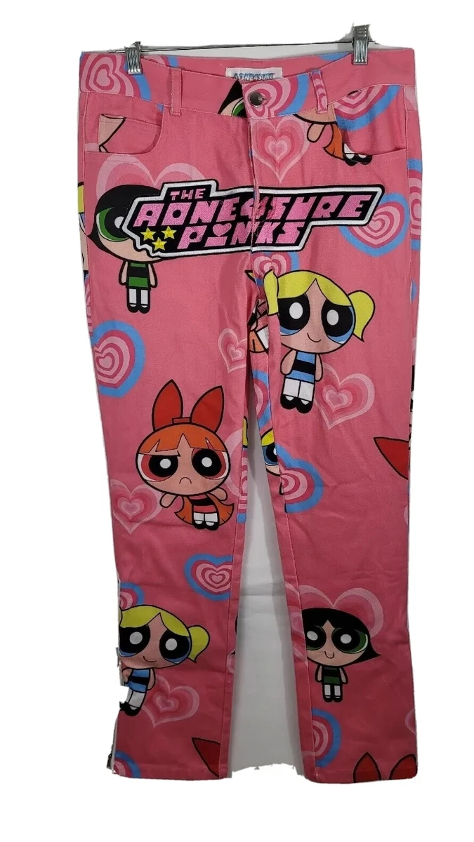 AONE4SURE The Powerpuff Girls Size LARGE Waist 32 Cartoon Pink
