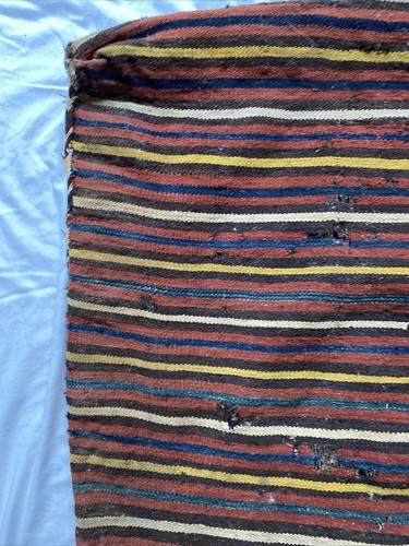 UZBEK TARTARI .830 Ave Wide X 1.70 Long Handmade Wool Saddlebag - Picture 11 of 13