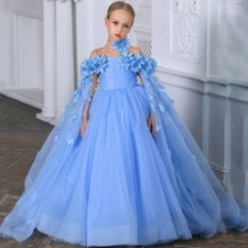 Children Party Dresses for Birthday Ruched Graduation Communion Flower GirlDress