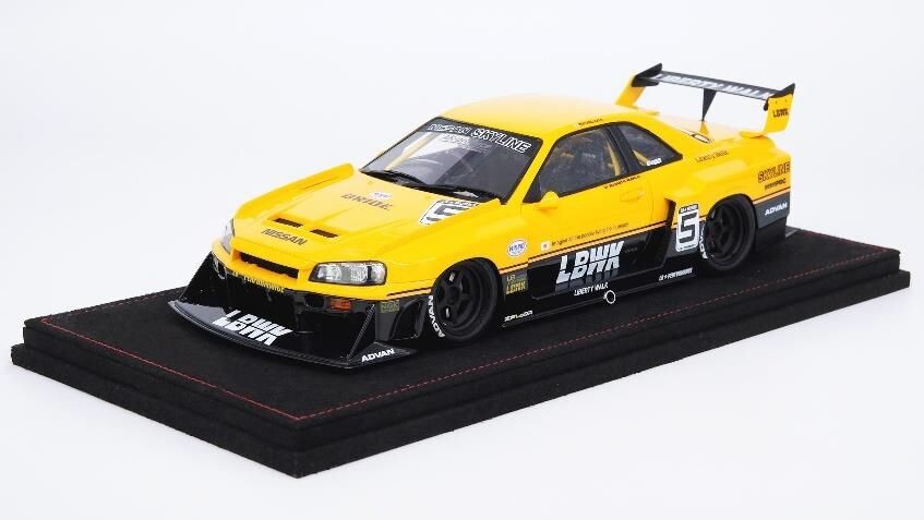 ミニカー INNO 1/18 SKYLINE LBWK ER34 YELLOW IN18R-ER34-YL INNO Models 1:18 Skyline 