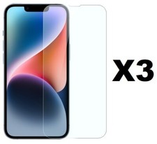 3 Pack Tempered Glass Protector,Anti Scratch,Bubble Free for iPhone 14/13 Pro/13