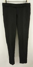 New 365 The Kooples Super 100's Wool Belted Trousers Men's 34 x 32 Black Woven