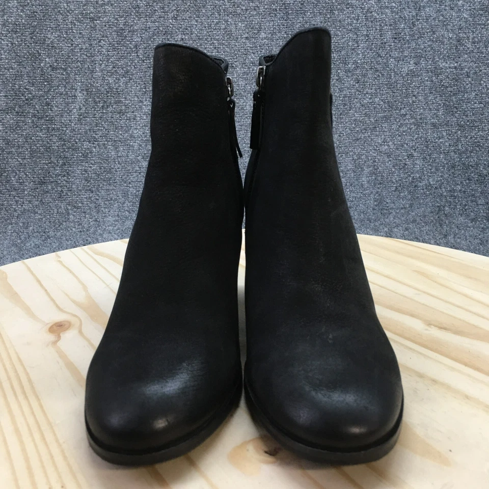 Mia Botas Mujer 8 M Maddock Botines Cuero Negro Cremallera Lateral Tacón D16021 Foto 4 de 4