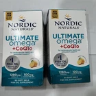 2 Bottles Of Nordic Naturals Ultimate Omega+CoQ10 120 Total Soft Gels 2027/02