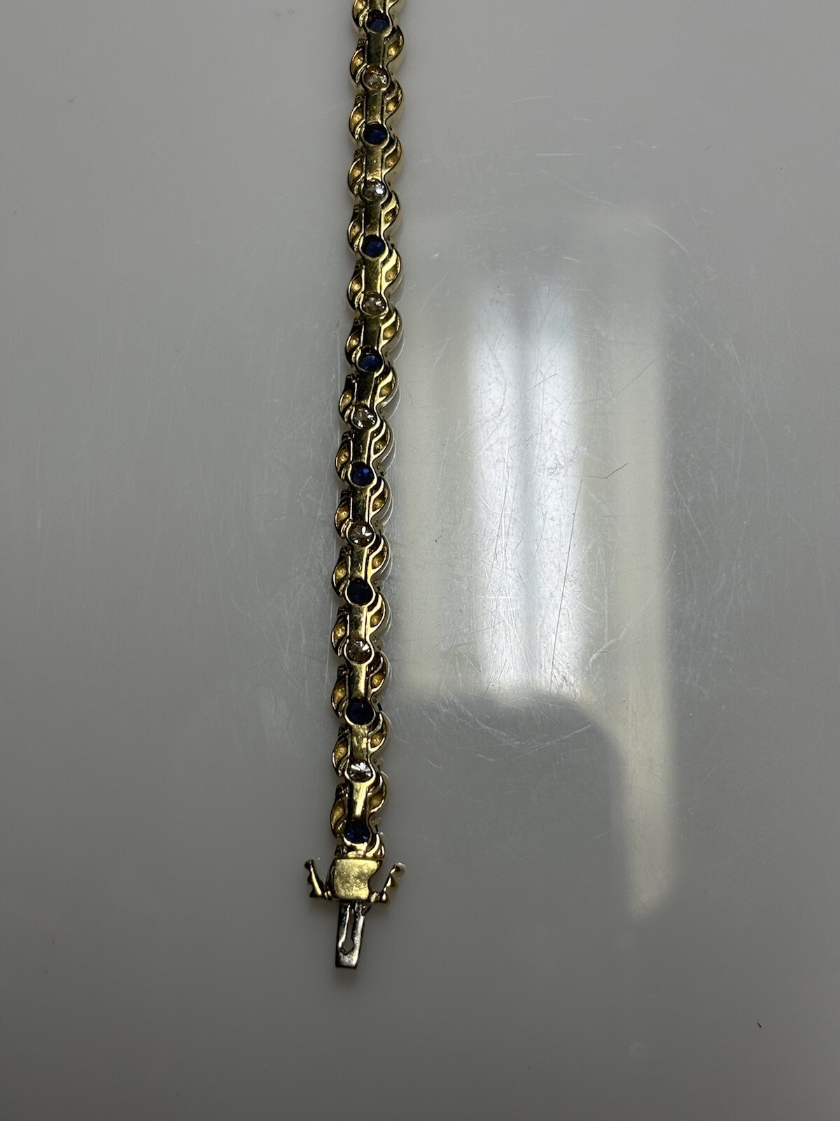 18k Yellow Gold Sapphire & Diamond Kurt Wayne Bra… - image 4