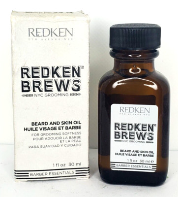 Redken Brews BEARD AND SKIN OIL for Softness 1 oz NIB (179)