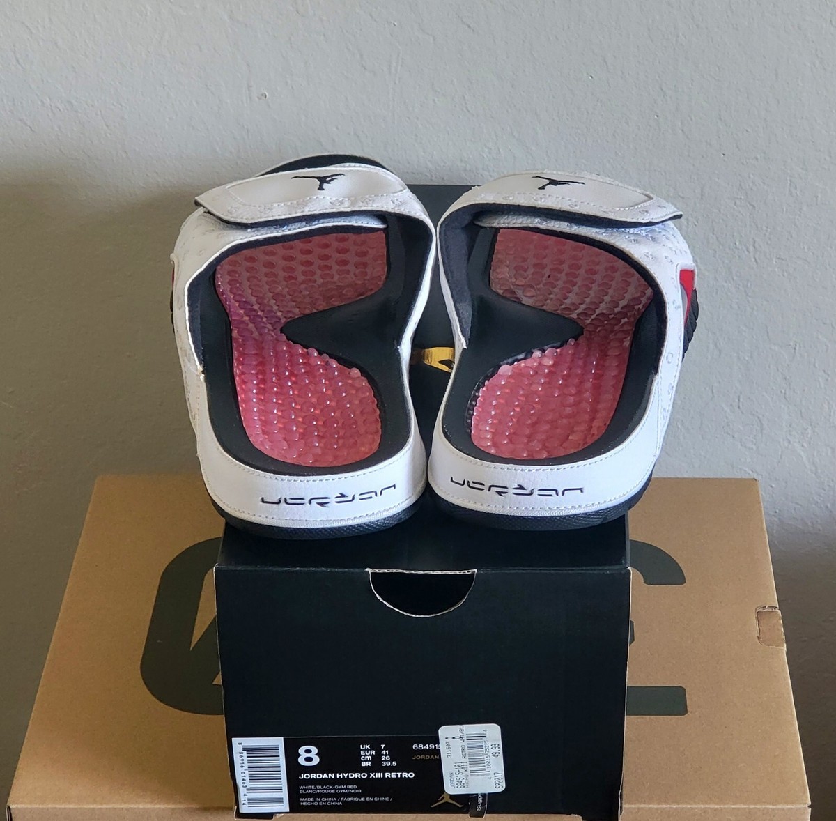Jordan Hydro 13 Retro Very Rare 'White Black Red' Brand New Jordan Hydro 13 Retro Very Rare 'White Black Red' Brand New