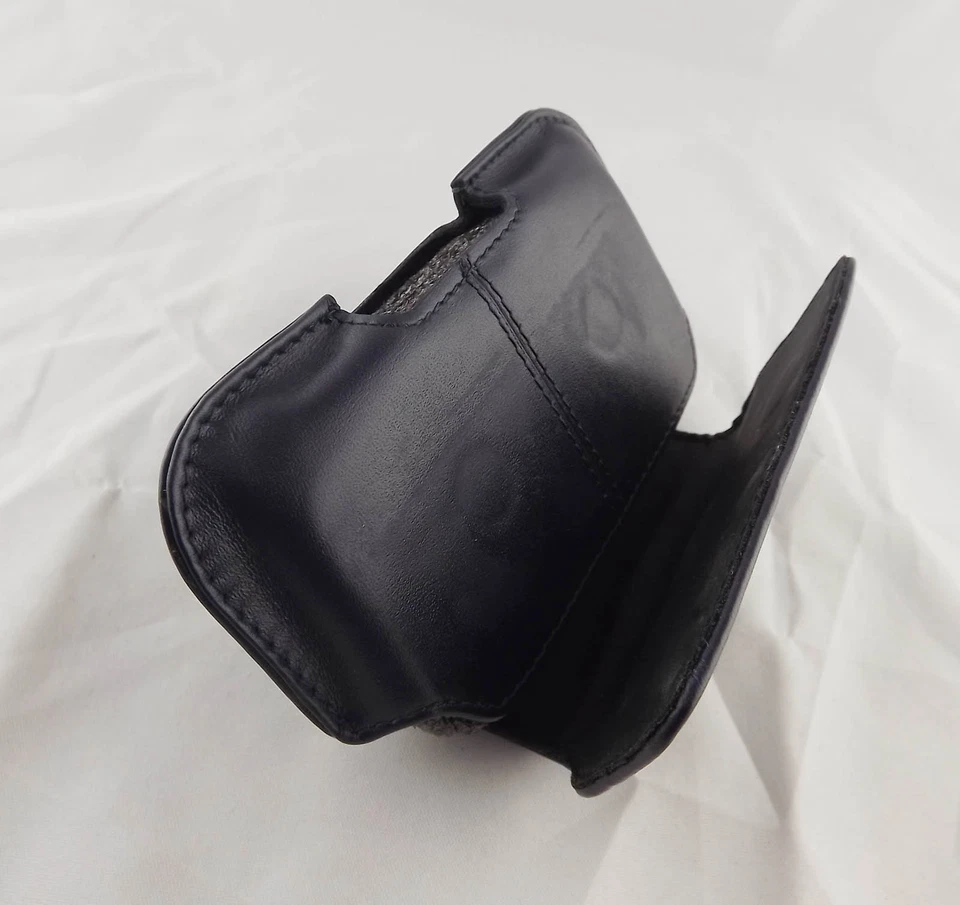 Funda funda con clip para cinturón giratorio de cuero negro 1 pieza para Blackberry Torch 9800 Foto 3 de 4