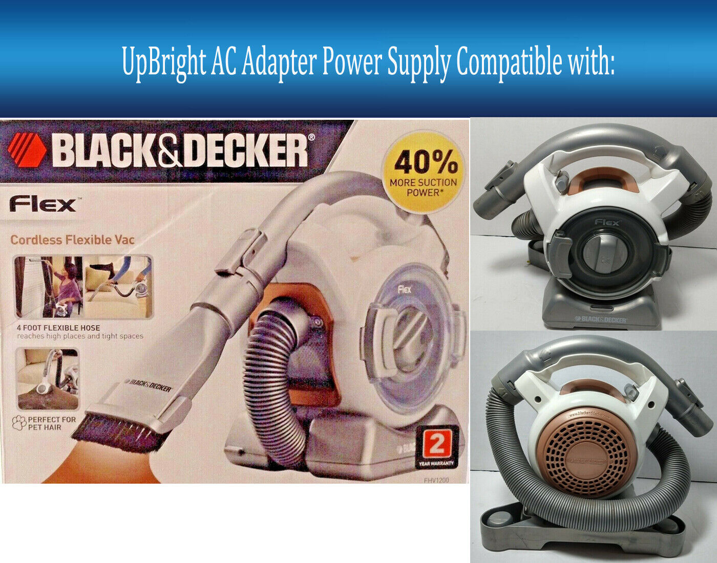 BLACK+DECKER Black & Decker OEM 90547878 UA160015a Vacuum Charger FHV1200  FHV1200B