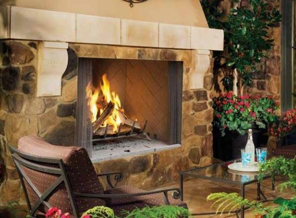 Majestic Villawood 36u0026#034; Outdoor Wood Fireplace ODVILLA-36H Herringbone  Brick | eBay