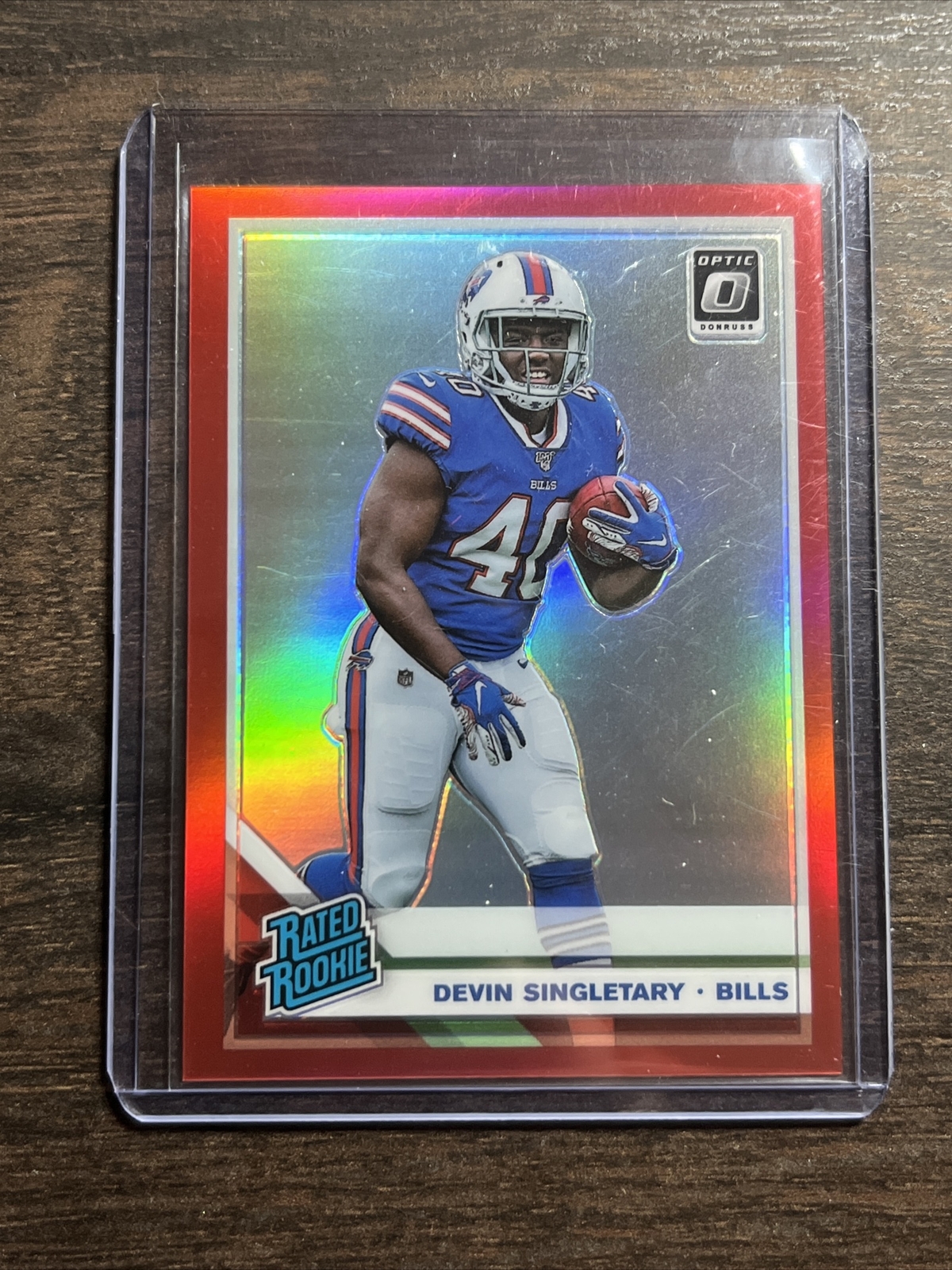 DEVIN SINGLETARY 2019 Donruss Optic #90/99 Rated Rookie Red Bills Clr Prizm #178