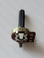 5pcs 50k OHM Linear Taper Pot PC Pins, Long Shaft, Knurled Split, Potentiometer