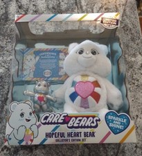 Care Bears 14" Hopeful Heart Bear w/ 5" Collectible Bear - Collector Ltd Ed.