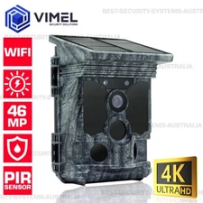 Trail Camera 4K WIFI Solar Security UHD  46MP  Waterptoof Hunting Outdoor Nature