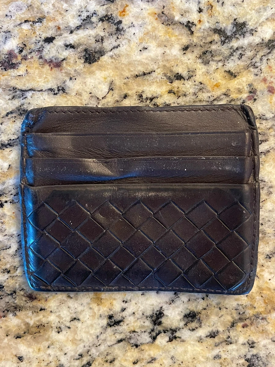 Intrecciato Leather Card Holder