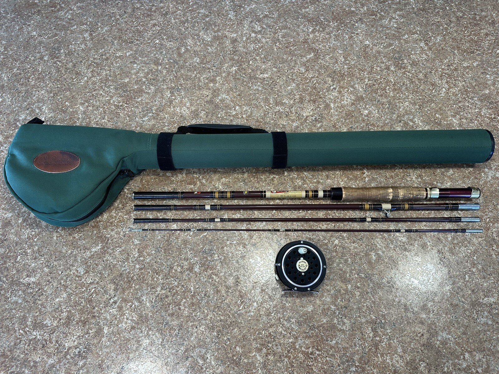 Vintage Garcia Conolon 2541 D 8&rsquo; 4-piece Pfluger 1494DA Cabela&rsquo;s Fly Rod Case