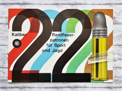 Randfeuerpatronen Sport Jagd Kaliber 22 Dynamit Nobel Werbung Broschüre Vintage