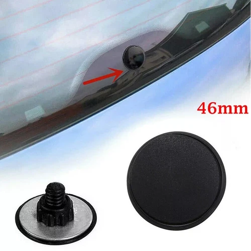 Black 46mm Waterproof Rear Windscreen Wiper Antenna Hole Cover Plug For Cars - Picture 2 of 22