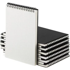 8 Pack A5 Spiral Graph Notebook for Writing Sketching Drawing Office Supplies