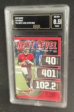 2021 Score Next Level Stats Red #NL1 Tom Brady GMA 8.5 NM-MT+ Graded SP Insert