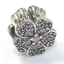 New Authentic Pandora Charm Sparkling Primrose Bead 791481PCZ Sterling Silver