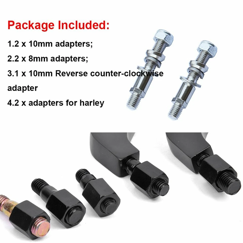 Espejos retrovisores rectangulares para motocicleta Harley Davidson V-Rod VRSCB VRSCF Street Glide Foto 4 de 4