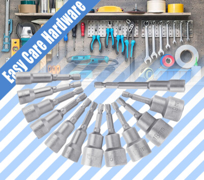 Screw Socket Nut Drive Driver Drill Hex 8 10 12 13 14 15 16 17 18 19 mm ...