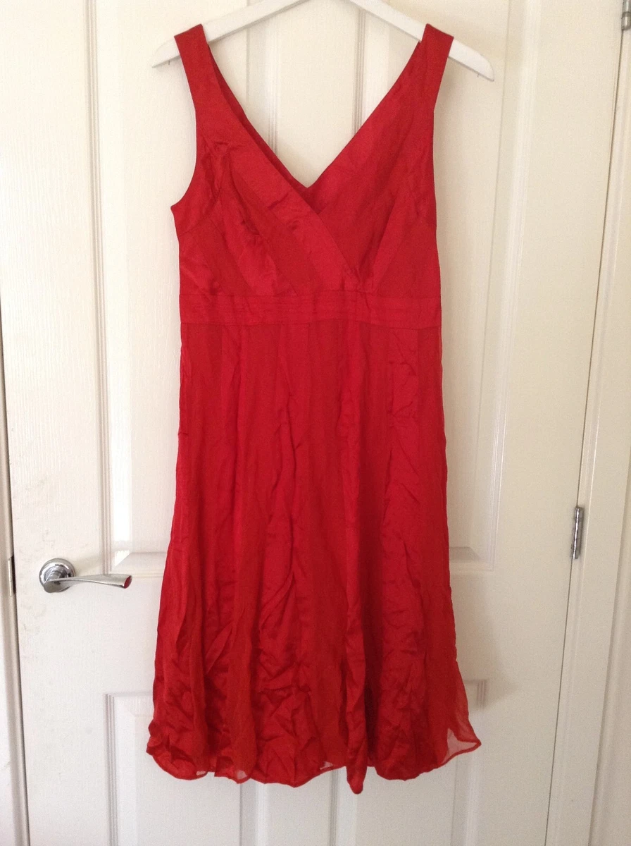 open lace back dress Jasper Conran Women's Pleated A-Line Dress | UK14