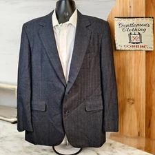 Corbin Vintage Blazer Sport Coat Mens 42R Gray 100% Wool
