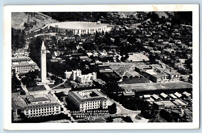 c1941 Berkeley California CA Vintage Postcard Campus Stadium University Posted