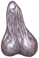 4" BULL NUT'S (DECO COATED-DIAMOND PLATE) - BIG RIG DANGLER BALLS TRUCK NUTZ