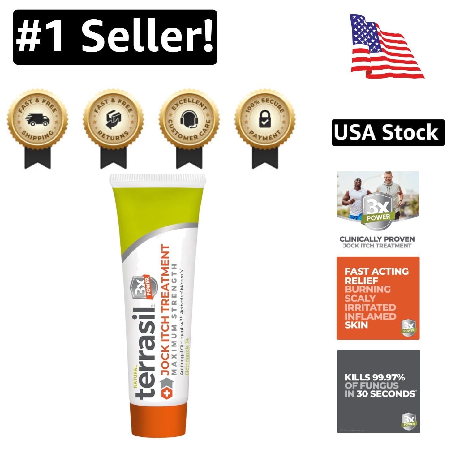 1oz Jock Itch Cream - Antifungal Treatment for Sensitive Skin - Fragrance Free