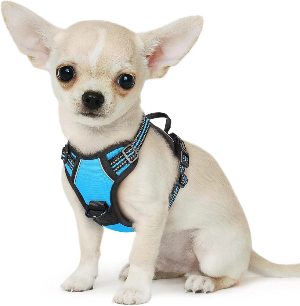 Dog Harness for Large Dogs, No Pull Service Vest with Reflective Strips and Cont