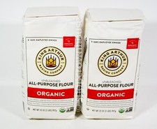 2 King Arthur Unbleached ORGANIC All Purpose Flour 32 oz bag Non-GMO 12/15/2026