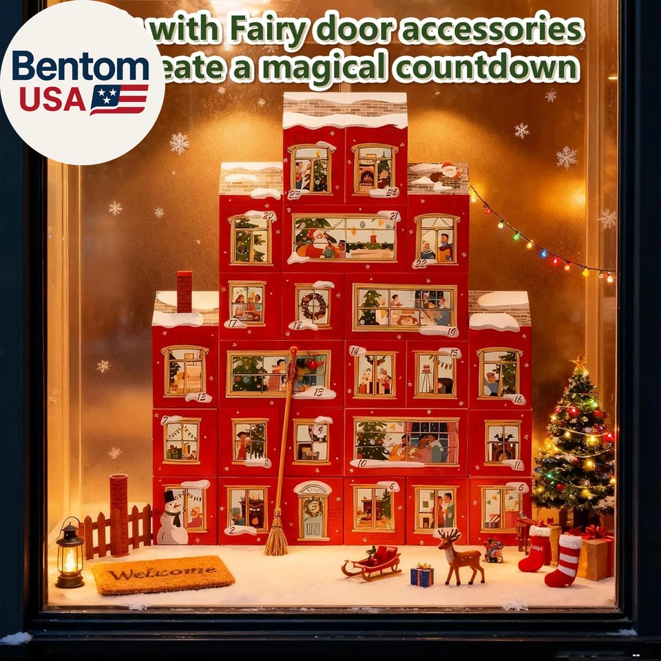 Christmas Empty Advent Calendar Boxes to Fill, 24 DIY Gift Boxes Printed with Nu - Image 4 of 4