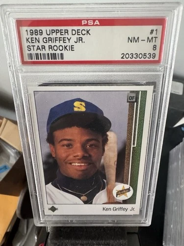 1989 Upper Deck Ken Griffey Jr. Rookie #1 PSA 8 Star Rookie! NM-MT