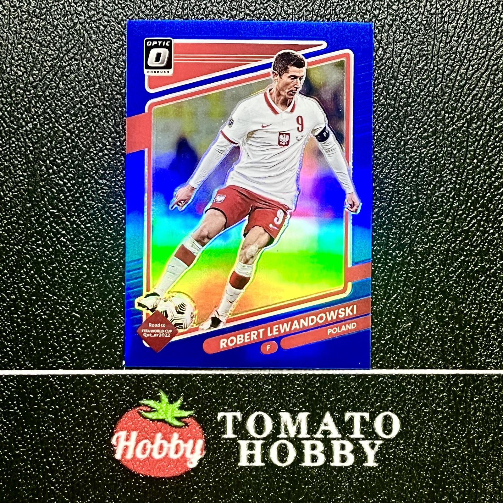 PANINI DONRUSS WORLD CUP 2021-22 ROBERT LEWANDOWSKI /99 BLUE OPTIC PRIZM